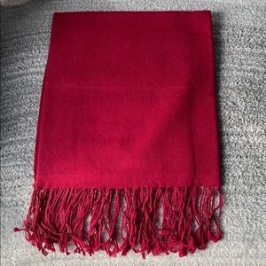 Claret Red - Merino Wool & Silk Blend - Pashmina Scarf